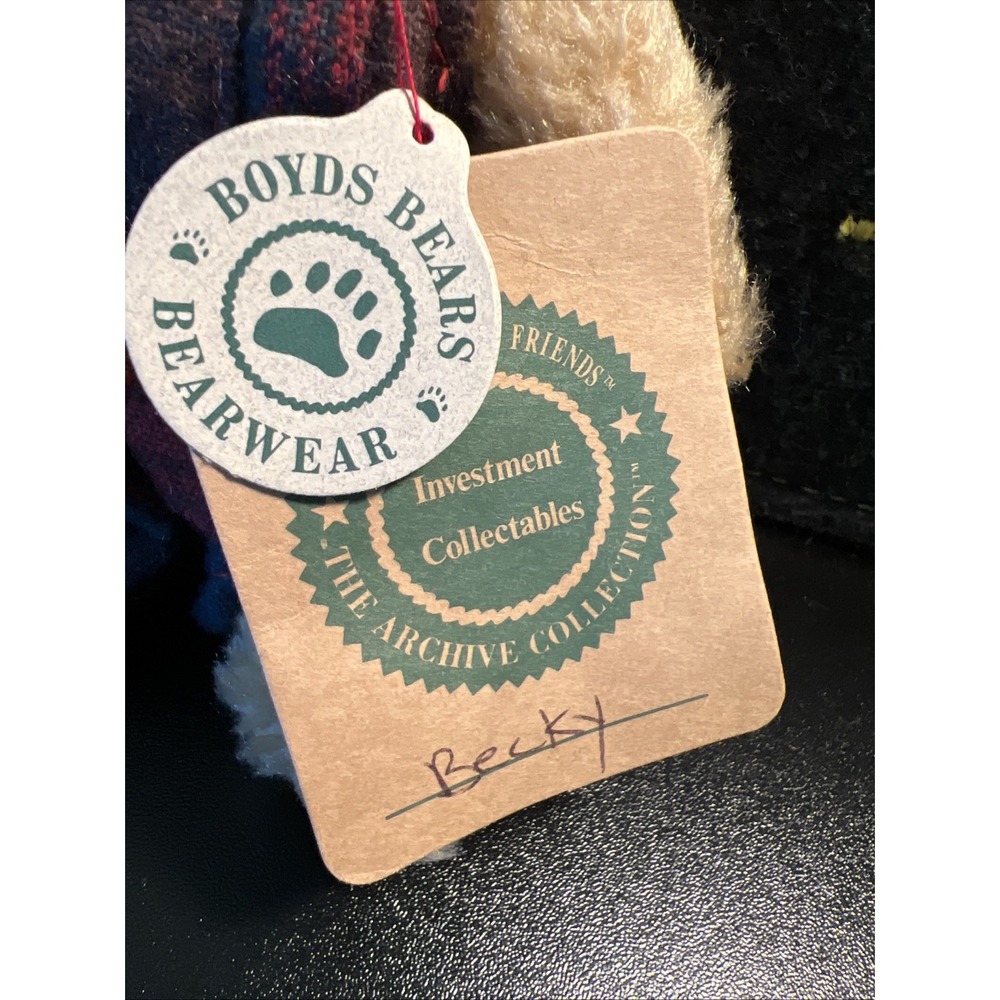 Boyds Bear‎ Plush BECKY 6" Jointed and Poseable With tags Archive Collection - Picture 4 of 8